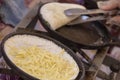 Brazilian street food: beiju of tapioca