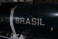 Brazilian submarine torpedo details photography maritime military from 80s in military regime in Brazil