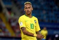 Brazilian superstar Neymar during FIFA World Cup 2018 match Serbia vs Brazil