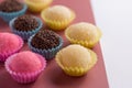 Brigadeiro, Beijinho and Bicho de Pe: sweets from Brazil. Child