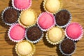 Brigadeiro Beijinho and Bicho de Pe: sweets from Brazil. Child b