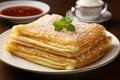 Brazilian Tapioca crepes with versatile fillings and delicate, translucent appearance