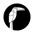 Brazilian toucan bird nature pictogram