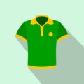 Brazilian yellow and green soccer shirt icon