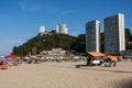 Brazilians Enjoy Beach At Sao Vicente On Warm Sunny Day