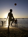 Brazilians Playing Altinho Futebol Beach Football Royalty Free Stock Photo