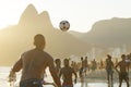 Brazilians Playing Altinho Keepy Uppy Futebol Beach Soccer Football Royalty Free Stock Photo