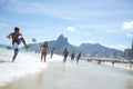 Brazilians Playing Altinho Keepy Uppy Futebol Beach Soccer Football