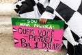 Brazilians protest against the government of President Jair Bolsonaro in the city of Salvador