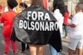 Brazilians protest against the government of President Jair Bolsonaro in the city of Salvador