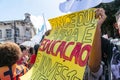 Brazilians protest against money cuts in education by President Jair Bolsonaro in the city of Salvador, Bahia