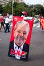 Brazilians protest with banners and posters against the government of President Jair Bolsonaro in the city of Salvador