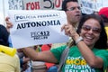 Brazilians protesting against the government of President Dilma