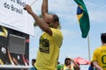 Brazilians protesting against the government of President Dilma