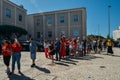 Brazilians queue to vote for the the Brazilian President at Lisbon`s Law University