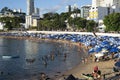 Brazilians and tourists bathe at Porto da Barra beach