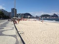 Brazils golden sandy beaches and volleyball in rio