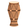 Brazin drums icon cartoon vector. Capoeira culture art