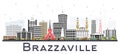 Brazzaville Republic of Congo City Skyline with Gray Buildings I