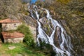 BraÃÂ±as waterfall. Toques. A CoruÃÂ±a. Galicia Royalty Free Stock Photo