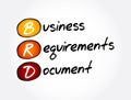 BRD - Business Requirements Document acronym, concept background