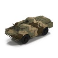 BRDM 2 Amphibious Vehicle Soviet Union on White Background Royalty Free Stock Photo