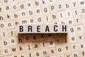Breach word concept Royalty Free Stock Photo