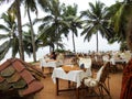 Breackfast on the beach Royalty Free Stock Photo