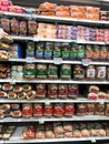 Bread Aisle of a Grocery Store Royalty Free Stock Photo