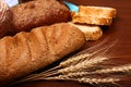 Bread assortment background Royalty Free Stock Photo