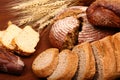 Bread assortment background Royalty Free Stock Photo