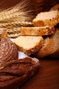Bread assortment background Royalty Free Stock Photo