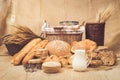 Bread and bakery products Royalty Free Stock Photo