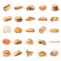 Bread , bakery and sandwiches collage