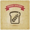Bread bakery symbol vintage background