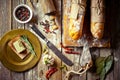 Bread baking in the composition Royalty Free Stock Photo