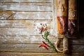 Bread baking in the composition Royalty Free Stock Photo