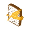 bread barley ear isometric icon vector illustration Royalty Free Stock Photo