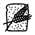 bread barley ear line icon vector illustration Royalty Free Stock Photo