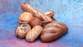 Bread basket with assorted breads