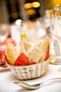 Bread Basket on Table Royalty Free Stock Photo