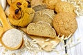 Bread and biscuits oat with bran on board