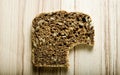Bread with bite Royalty Free Stock Photo