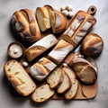 Bread Bliss: Whole and Sliced Varieties in Harmonious Delight