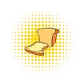 Bread and butter icon in comics style
