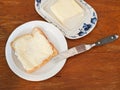 Bread and butter sandwich Royalty Free Stock Photo