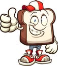 Slice of white bread cartoon character.