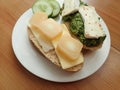 bread and cheese sandwich with vegetable