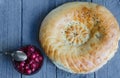 Bread and cherry jam Royalty Free Stock Photo