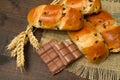 Bread with chocolate Royalty Free Stock Photo